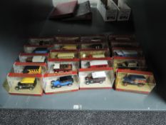 Tewnty Matchbox Models of Yesteryear die-casts, all vintage Vans and Buses, Y5C x2, Y12C, Y15D, Y19,