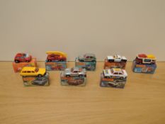 Eight Matchbox Series Superfast Lesney 1974-1982 die-casts, No 3 Porsche Turbo, silver, No 7 VW