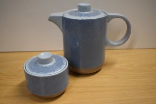 A quantity of Midwinter stoneware, including mugs, bowls, jugs, sugar basins and more, having blue