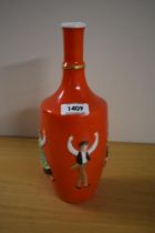 A mid century Portuguese porcelain port bottle, by Artibus Aveiro.