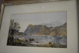*Local Interest - After James Baker Pyne (1800-1870), a coloured print, 'Ennerdale & Pillar Rock',