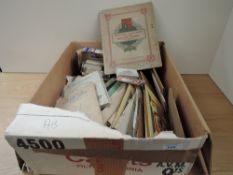 BOX OF CIGARETTE CARDS, MIX IN ALBUMS, BY SETS + EMPTY ALBUMS Box with a mass of cigarette cards