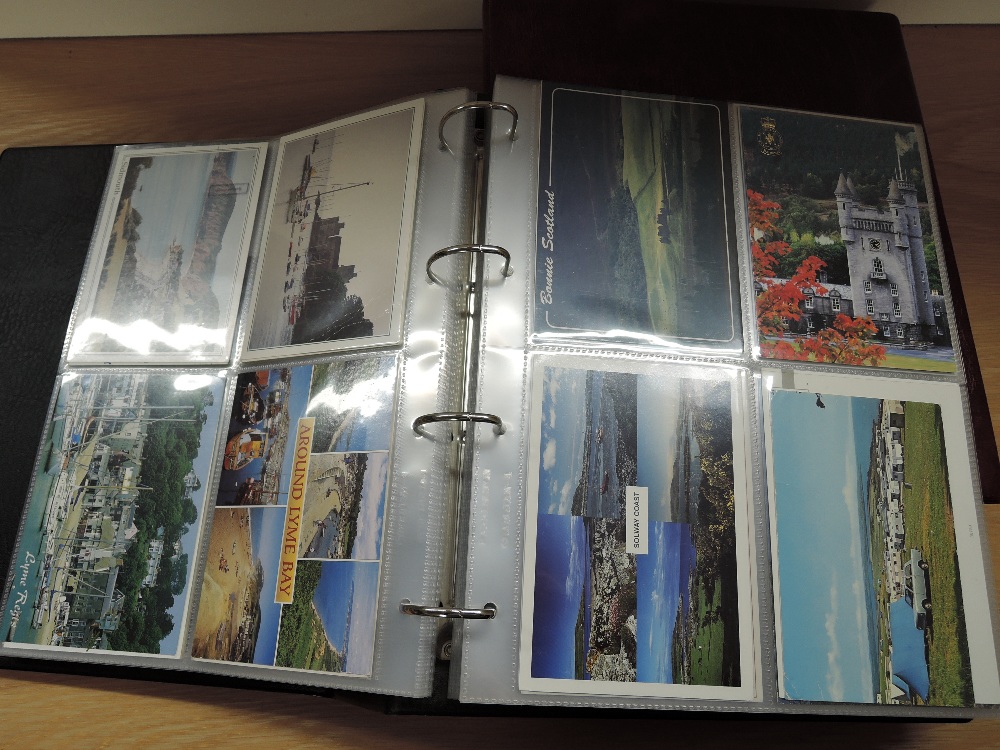 POSTCARDS, 2 ALBUMS, ONE EARLIER TO MID, SECOND MODERN MATERIAL Two bulging postcard albums each - Image 4 of 8
