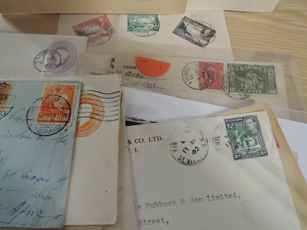 BRITISH COMMONWEALTH, POSTAL HISTORY COLLECTION IN BOX, APX 250 COVERS Box with collection of - Image 2 of 6
