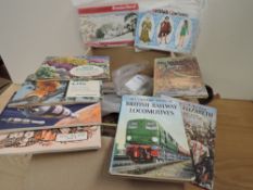 BOX OF TRADING CARDS BY SETS IN ALBUMS ALONG WITH RANGE OF LADYBIRD BOOKS Box with ranges of Trade