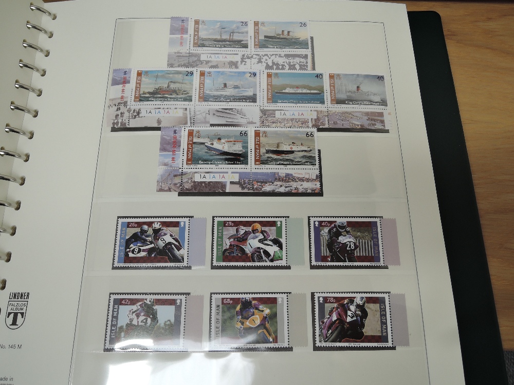 ISLE OF MAN 1973-2007 NR COMPLETE MNH COLLECTION IN 3 LINDNER ALBUMS Pristine collection of Isle - Image 6 of 7