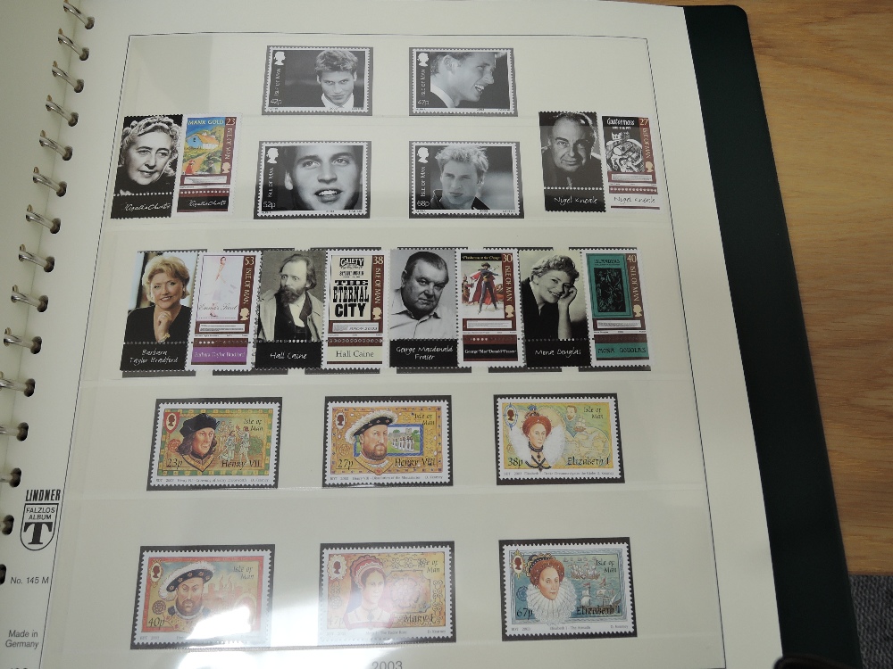 ISLE OF MAN 1973-2007 NR COMPLETE MNH COLLECTION IN 3 LINDNER ALBUMS Pristine collection of Isle - Image 5 of 7