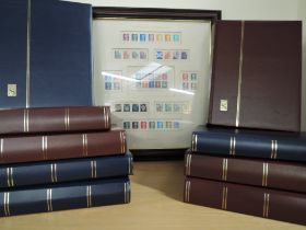 9 x LARGE WORLD STAMP COLLECTIONS, MINT & USED, ALL ERAS + RM 2002 DEFINITVES COLLECTION FRAMED