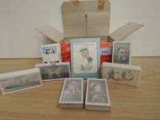 9 x FULL SETS OF CIGARETTE CARDS, CARRERAS, ABDULLA, WILLS, HIGNETT ETC Small box with thought to be