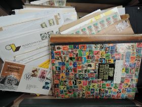 BOX OF COVERS + ODD COLLECTIONS, GB AND WORLD Box with hundreds and hundreds of covers mix of