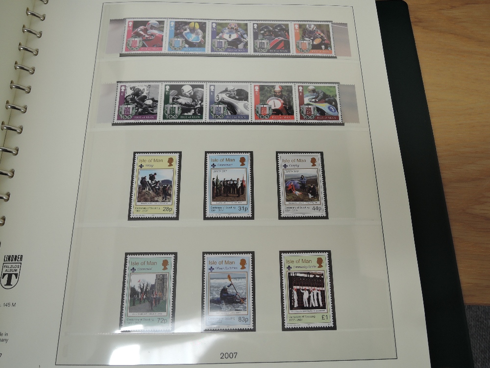 ISLE OF MAN 1973-2007 NR COMPLETE MNH COLLECTION IN 3 LINDNER ALBUMS Pristine collection of Isle - Image 7 of 7