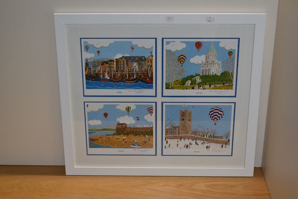 *Local Interest - After Chas Jacobs (b.1957, British), coloured print, A montage of the four - Image 2 of 3
