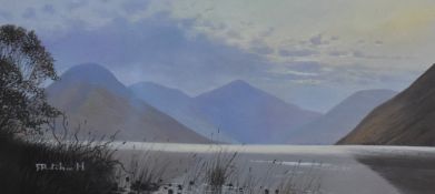 *Lake District Interest - Robert Ritchie (b.1934, British), oil painting, 'Wastwater', a delicate