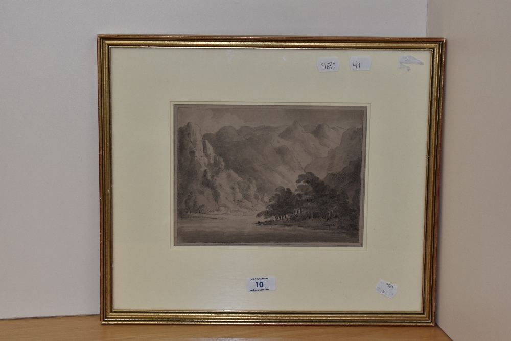*Local Interest - Attributed to Sir George Beaumont (1753-1827), pencil and grey wash, 'Ullswater, - Image 2 of 3