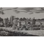 After Alfred Wainwright MBE (1907-1991), print, 'West Tanfield', Yorkshire, after an original pen