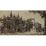 After Robert Wallace Hester (1866-1942, British), two engravings, 'Dulwich Chapel' & 'Dulwich