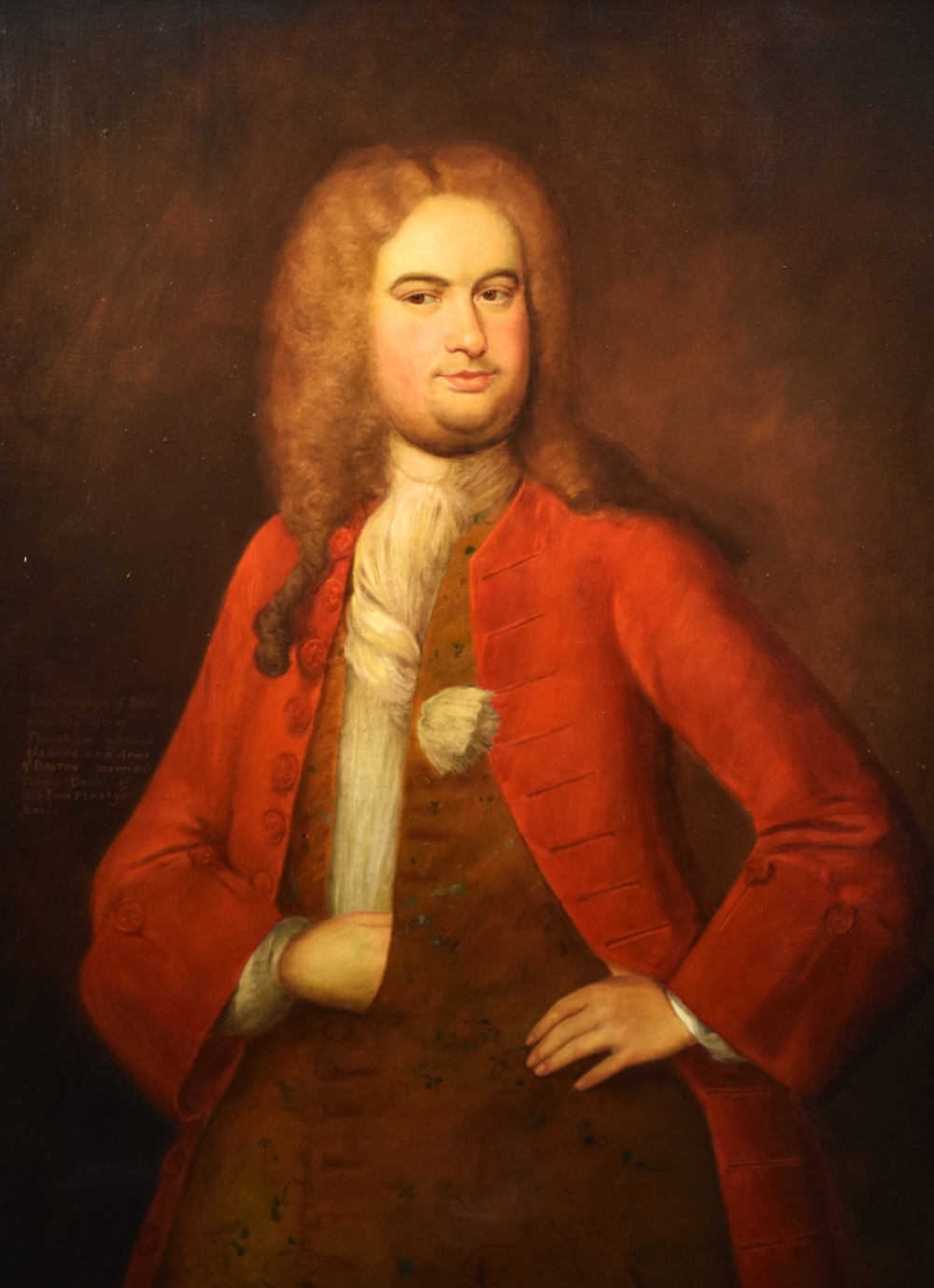 20th Century British School, oil on canvas, Portrait of John Hoghton of Park Hall Esq., after the