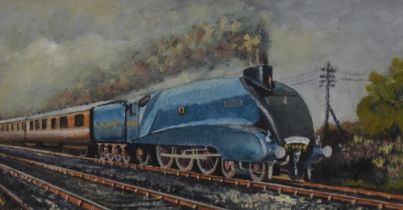Brian Pearce (20th Century), watercolour, The LNER Class A4 Mallard locomotive, signed to the