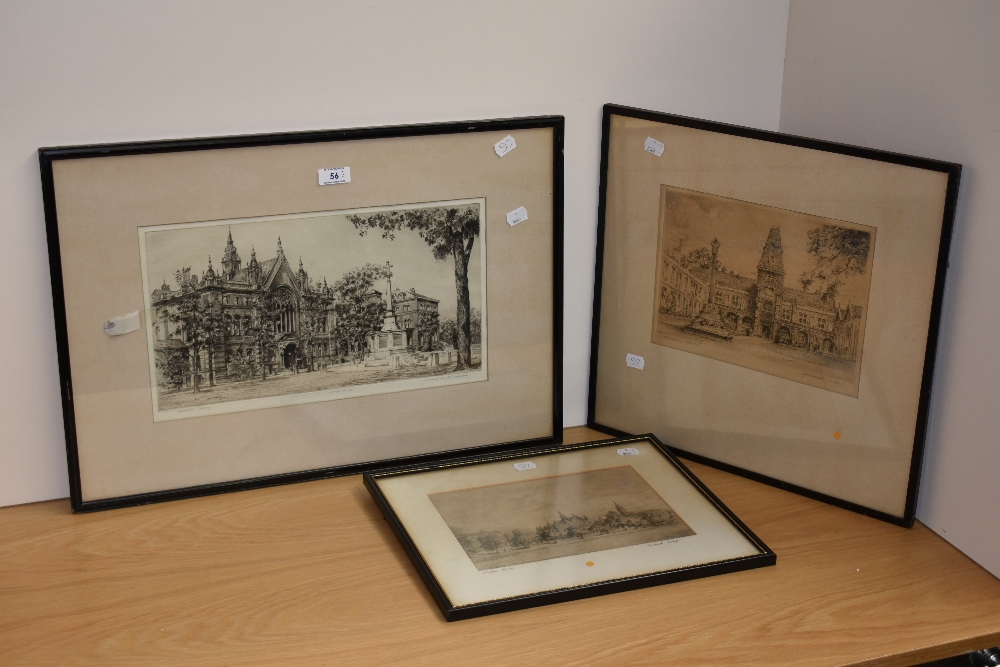 After Robert Wallace Hester (1866-1942, British), two engravings, 'Dulwich Chapel' & 'Dulwich - Image 2 of 4