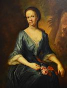 20th Century British School, oil on canvas, A portrait of 'Frances, daughter of Sir Martyn of