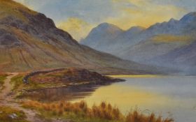 *Lake District Interest - Edward Horace Thompson (1879-1949, British), watercolour, 'Eventide',