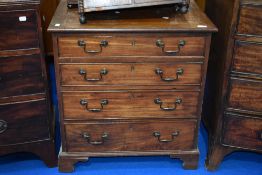 A nice quality reproduction Regency style compact chest of four long drawers, dimensions approx. W67