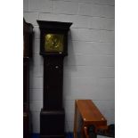 An 18th Century and later longcase clock having 30hr movement with brass dial, named for