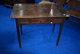 A 19th Century oak side table, approx dimensions W94 D51 H73cm