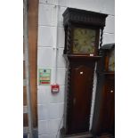 An 18th Century brass clock face , having 30 hour movement, named for Wethered , Kirkby Lonsdale