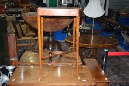 A 19th Century yew side table, width approx 40cm, depth 30cm, height 71cm