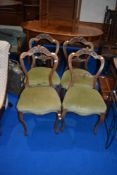 A set of four Victorian salon chairs (af)