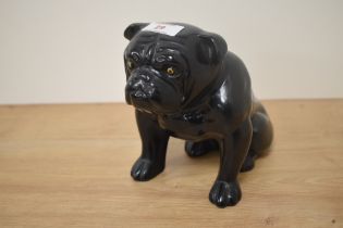 An early 20th Century ceramic figure of a British bull dog, marked 'England' to the underside,