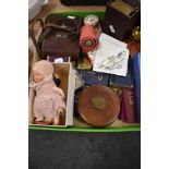 A miscellany of vintage and antique items, to include; doll, boxed bible and prayer books, needle