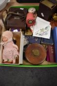 A miscellany of vintage and antique items, to include; doll, boxed bible and prayer books, needle