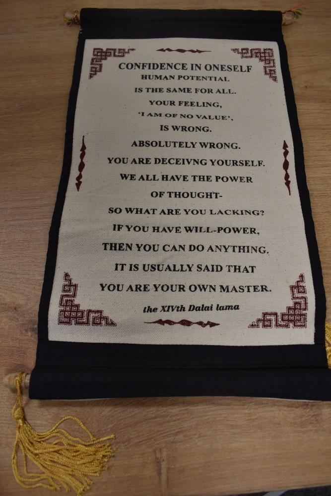 Three motivational canvas banners, of Buddhist interest, as new. - Image 4 of 4