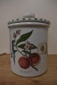 A Portmeirion Pomona pottery lidded storage jar, measuring 32cm tall