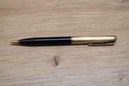 A Parker 51 propelling pencil in black with gold filled cap