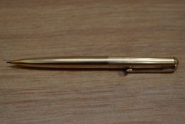 A Parker 61 propelling pencil in rolled gold. Boxed