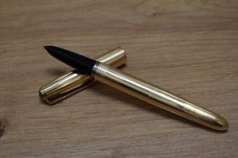 A Parker 51 Consort aero fill fountain pen in rolled gold