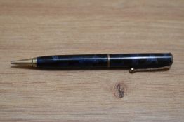 A Parker propelling pencil in black and blue marble