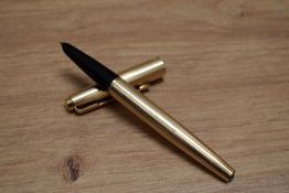 A Parker 41 Lady aero fill fountain pen in 12ct rolled gold. Boxed