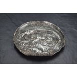 A WMF Wurttembergische Metallwarenfabrik silver plated 'Lion of Lucerne' of moulded circular form