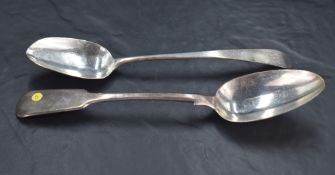 A George III silver Old English pattern spoon, with engraved initials SC to terminal, marks for