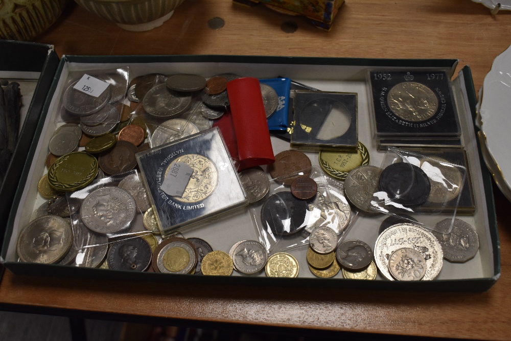 An assorted collection of commemorative and other coins, including National Westminster crowns
