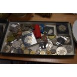 An assorted collection of commemorative and other coins, including National Westminster crowns
