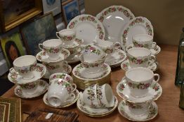 A quantity of Colclough china teaware, decorated in a floral pattern with gilt trim