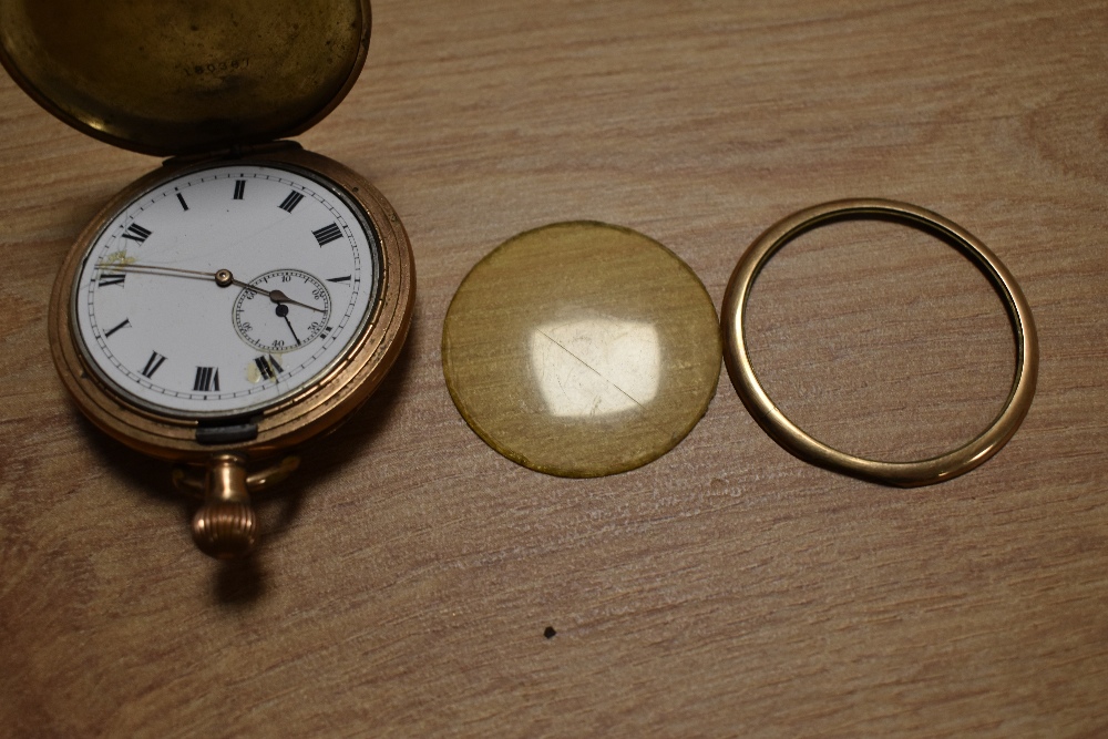 A Waltham pocket watch in gold coloured case, two wristwatches, a Birmingham silver napkin ring - Image 4 of 4