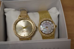 A lady's quartz wrist watch by Skagen model no: 566XSGG having Arabic and baton numeral dial to