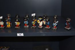A group of novelty hand painted pottery Robertson musician ornaments (23)