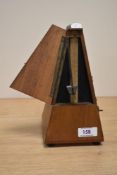 A late 19th/early 20th Century French Maelzel metronome, 23cm tall